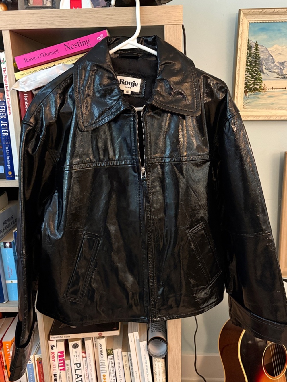 Rouje Black Patent Leather Jacket